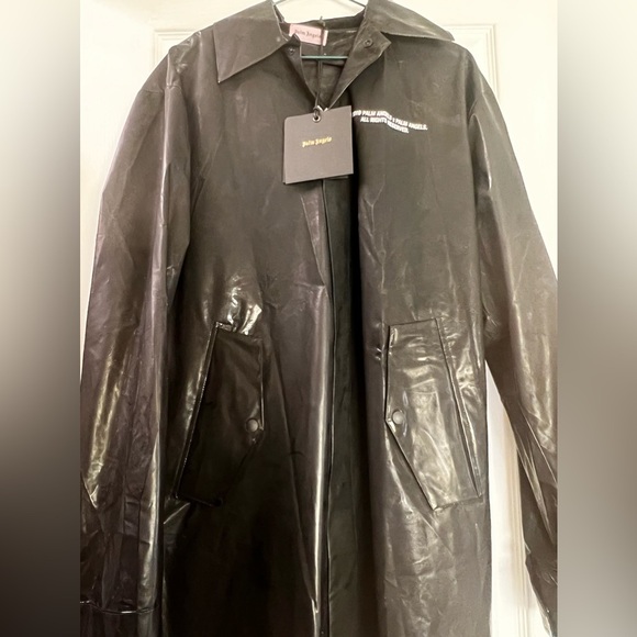 Palm Angels Black waterproof Raincoat 48 S - Picture 14 of 16